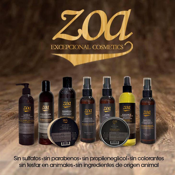 Línea de productos de Zoa Cosmetics
