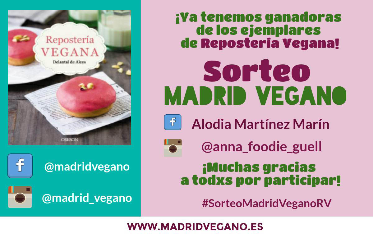 Sorteo: "Gana un ejemplar del libro Repostería vegana"