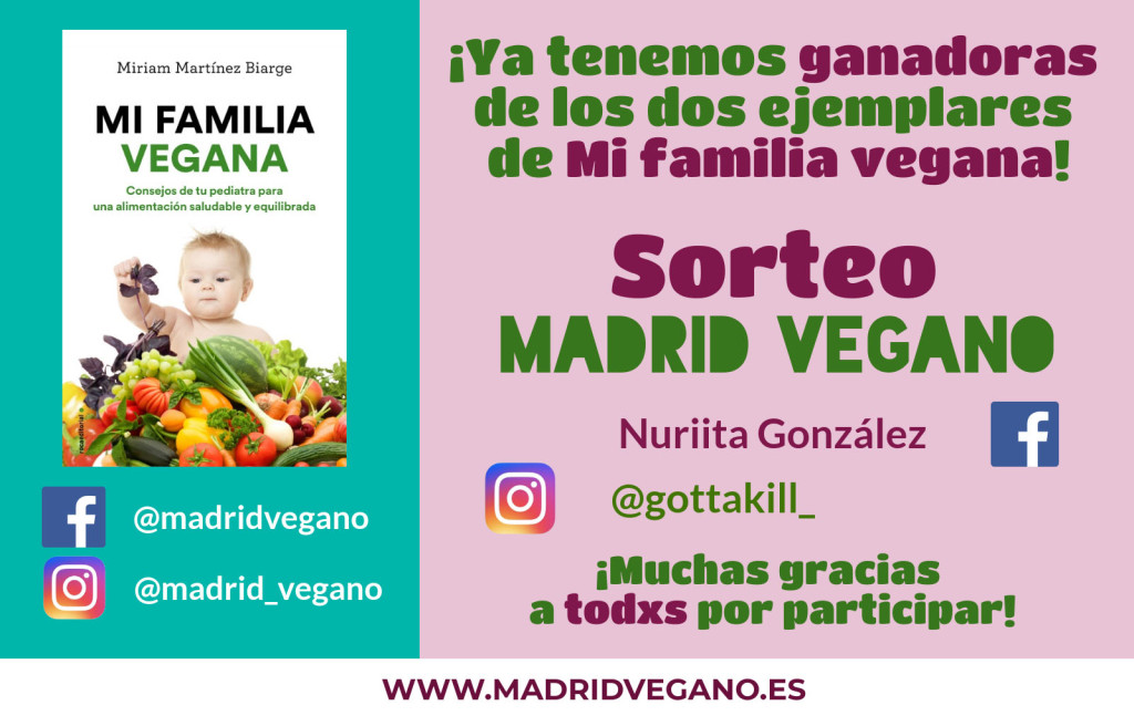 Sorteo "Gana un ejemplar del libro Mi familia vegana"