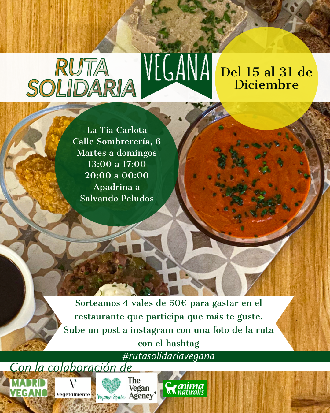 Guía de la ruta solidaria vegana en Madrid