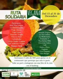 Guía de la ruta solidaria vegana en Madrid