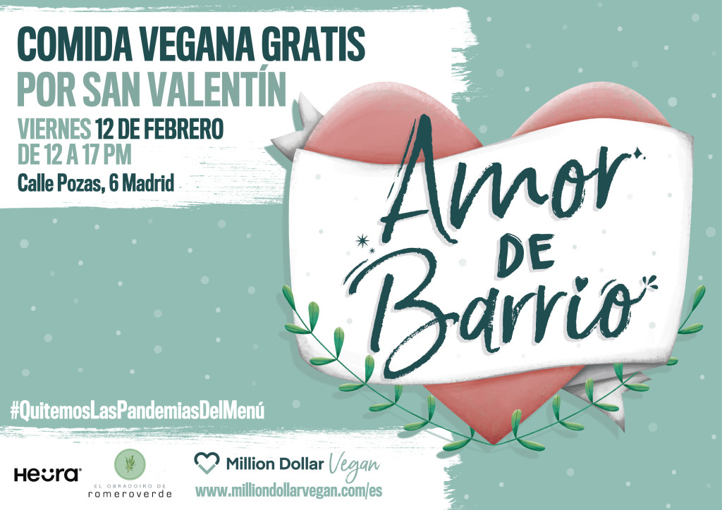 Million Dollar Vegan reparte comida gratis en Malasaña por San Valentín