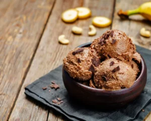 Recetas de helados veganos de plátano y cacao.
