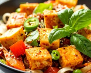 Recetas veganas altas en proteínas y sin legumbres